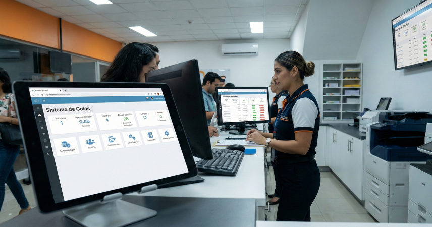 Sistema de colas y atención al cliente en php con Laravel